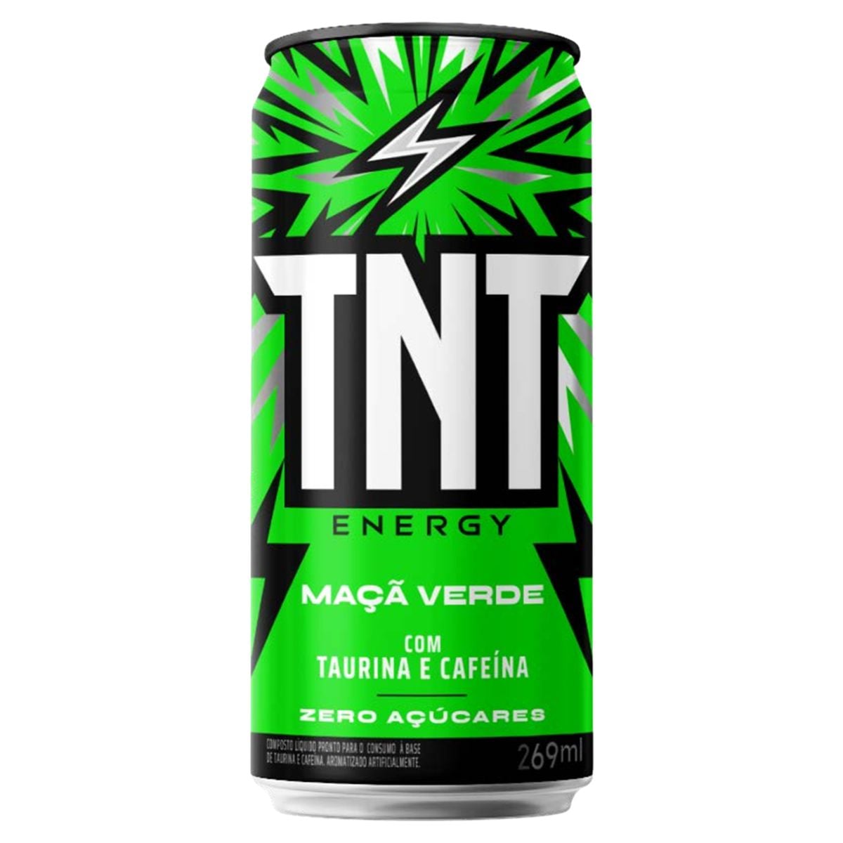 Energético Tnt Energy Drink Maçã Verde Zero Lata 269ml